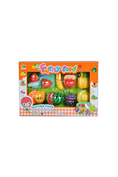 Sunman Funny Food 8-Piece Toy Cutable Fruit Set with Cutting Board