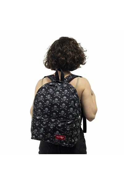 GALAXYBUTIQUE Σχολικό σακίδιο πλάτης Skulls με τύπωμα