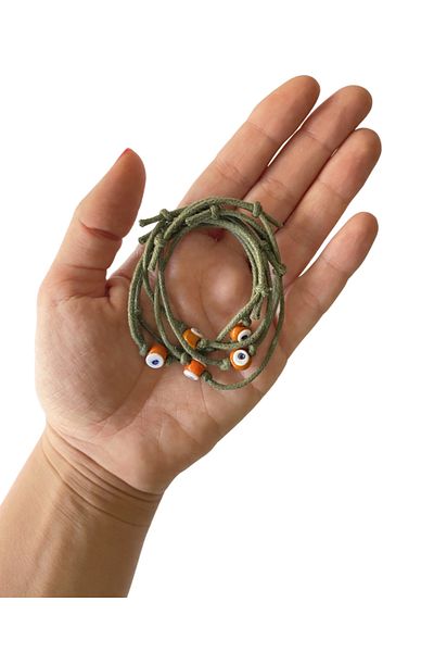 TAKI BY EKİN GLASS EVIL EYE BEADED, 5-PACK GIFT BRACELET