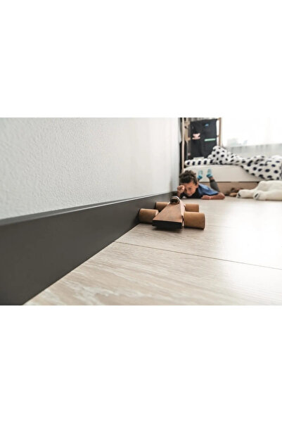 Emek Yapı Antrasit Eko-T Model 10cm PVC Süpürgelik 25mt 10 Adet