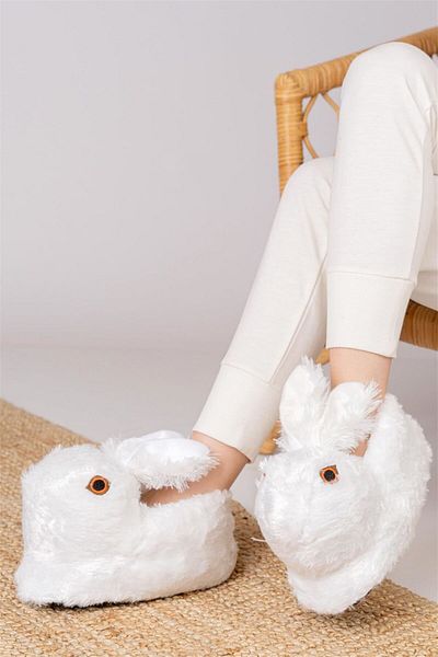LETAO Λούτρινες παντόφλες Rabbit Figured Home Shoe