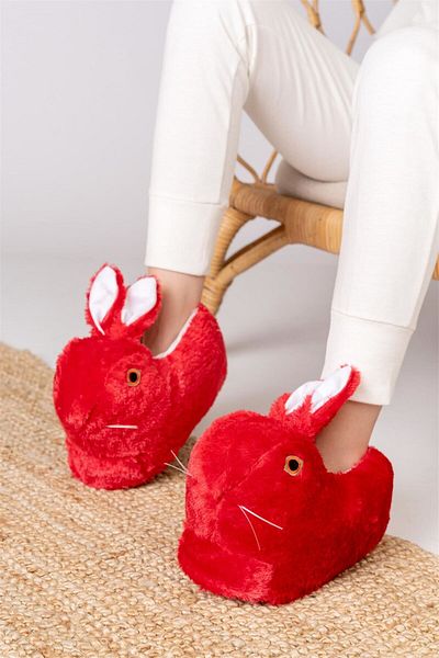 LETAO Plush Sleeves with Rabbit Figures Home Slippers
