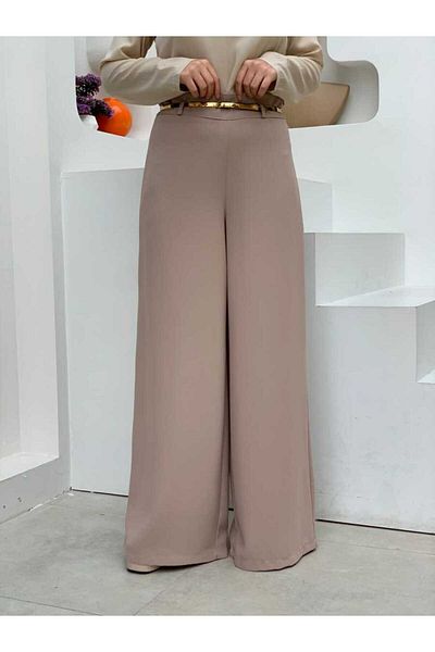 Bym Fashion Zippered Belt Accessory Trouser Skirt 0125 Mink