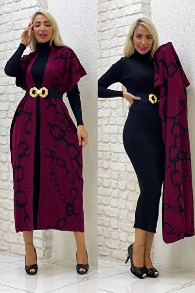 şems fashion الموسم الجديد سترة قماش تريكو وفستان بدلة تريكو مزدوجة فستان تريكو