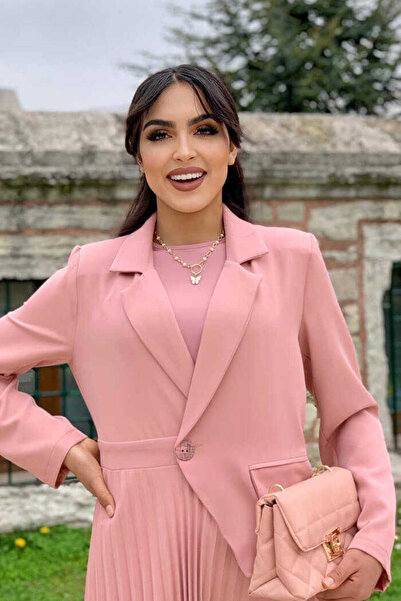 Bym Fashion Φούστα με πτυχωτό φόρεμα 3700 σκόνη