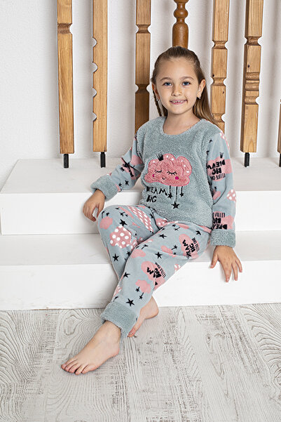 KAPİKİDS DOOR KİDS Set de pijamale pentru copii, cu mânecă lungă, înstelată, ...