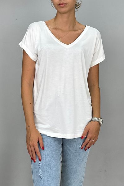Tam Moda Tricou Femei Și Guler ECRU