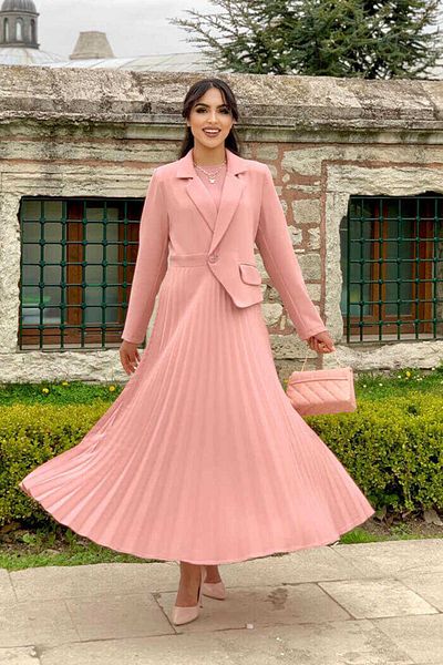 Bym Fashion Φούστα με πτυχωτό φόρεμα 3700 σκόνη