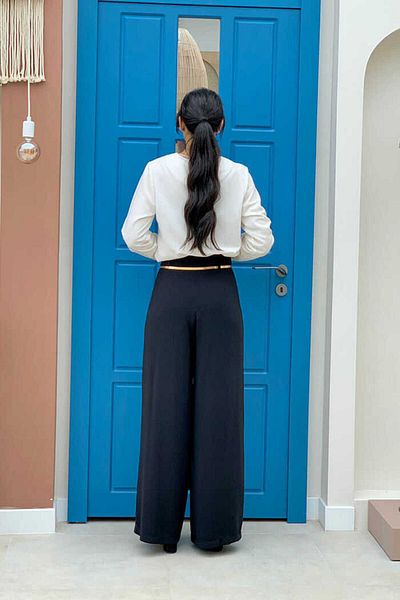Bym Fashion Zippered Belt Accessory Trouser Skirt 0125 Black
