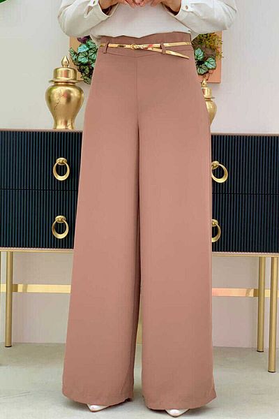 Bym Fashion Παντελόνι Φούστα με φερμουάρ Plus Size με αξεσουάρ ζώνης 0125-1 Ταν
