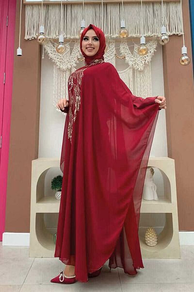 Bym Fashion Βραδινό φόρεμα 3774 Claret Red