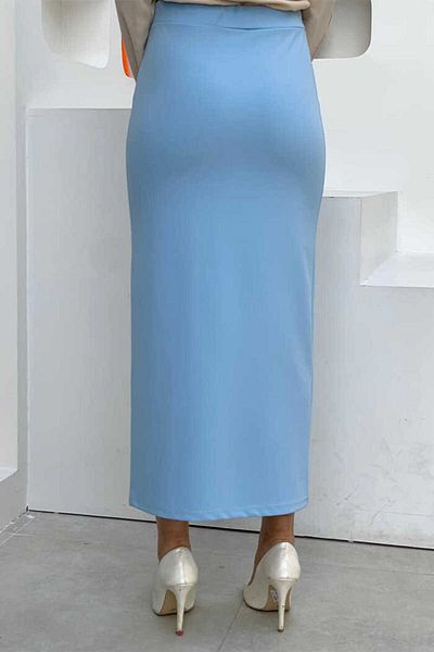 Bym Fashion Fustă creion din Lycra cu talie elastică 1074 Baby Blue