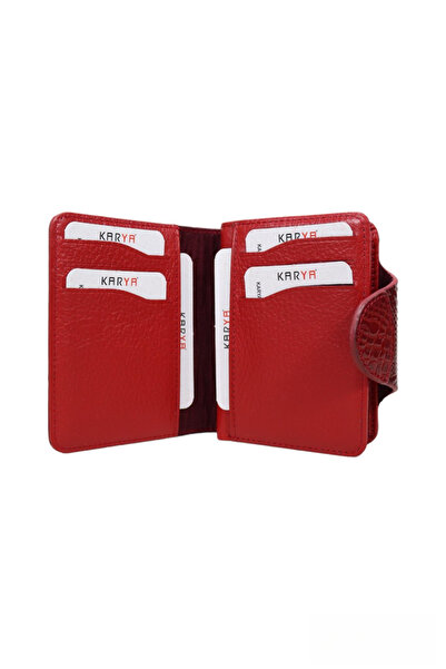 Karya Deri Hakiki Deri Unisex Desenli Kartlık Cüzdan 121600