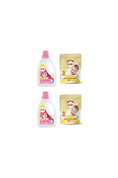 Dalin Çamaşır Yumuşatıcısı Düş Bahçesi 1500 ml 2 Adet + Granül Sabun Toz Dete...