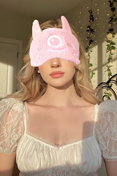 Barly Pembe Renk Tek Göz Figürlü Uyku Bandı