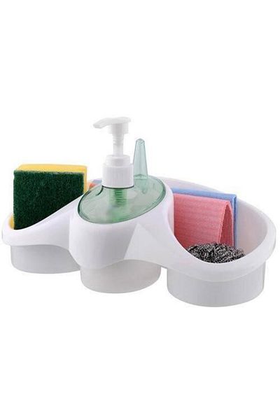 Yetkin Home Sponge Container Liquid Detergent Soap Holder Plastic - For Your Kitchen