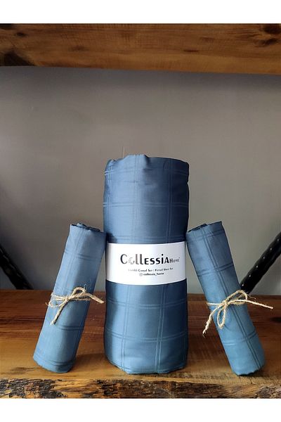 CollessiaHome 100% Cotton Satin Fitted Premium High Quality Double Elastic Sheet Set Sheet Set