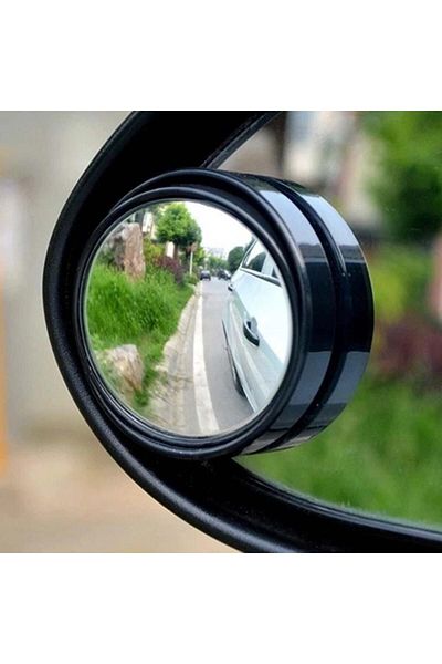 optana 2 Pieces Vehicle Car Blind Spot Mirror Exterior Rearview Additional Easy Vision Mirror Installed on the Rearview Mirror
