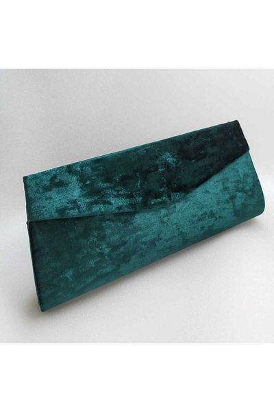 bsc Khaki Green Velvet Evening Dress Bag