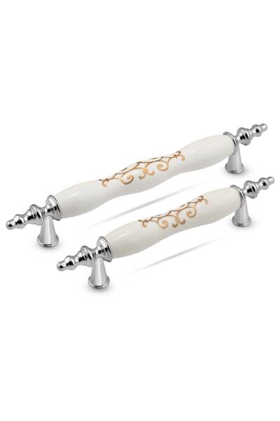 STR MOBAKS Krom Osmanlı 128 Mm Polimer Dolap Çekmece Kulpları