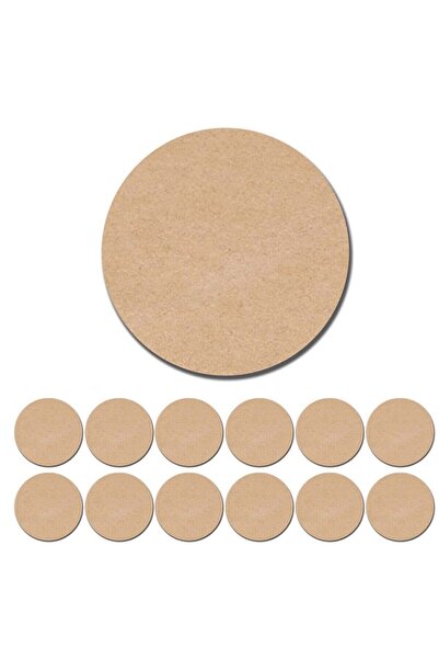 Hediyekolik Supla Levha 12 Adet 3 Mm Ham Mdf 33 Cm Çap + 12 Adet 10 Çap Barda...