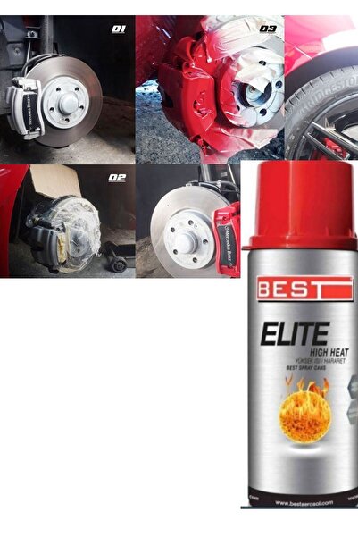 Best 600°c Elite Kırmızı Renk 400ml Yüksek Isı Sprey Oto Motor Egzos Sobalar ...