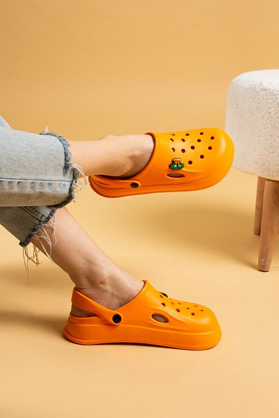 Pembe Potin Women's - Orange Eva Comfortable Sandals Slippers, Sea, Beach, Confort for Cook, Doctor, Nurse, Hospital, Teacher