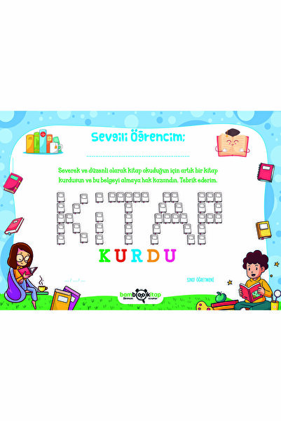 bambookitap Kitap Okuma Takip Raporum SARI SET (Kitap Raporum 44 Sayfa+Kitap Okuma Listem+Kitap Kurdu Belgesi )