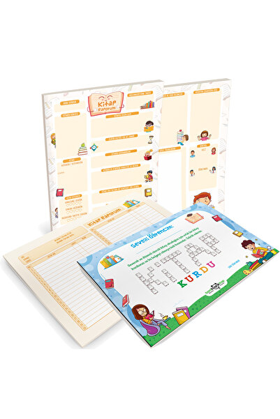 bambookitap Kitap Okuma Takip Raporum SARI SET (Kitap Raporum 44 Sayfa+Kitap Okuma Listem+Kitap Kurdu Belgesi )