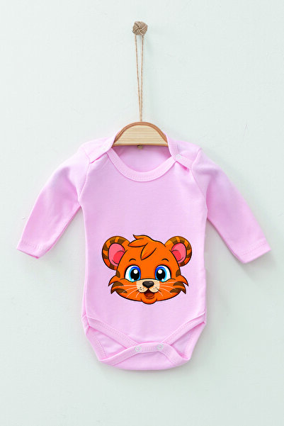 ADABEBEK سالوبيت للأطفال بأكمام طويلة بنقشة النمر العضوي مصنوع من القطن بنسبة...