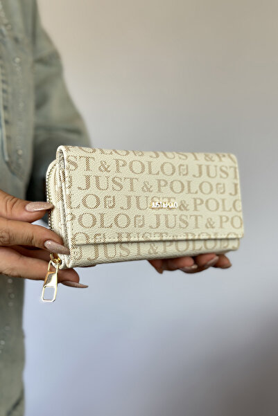 Just Polo Large Size Horizontal Model Women's Wallet with Zipper and Cover Su...