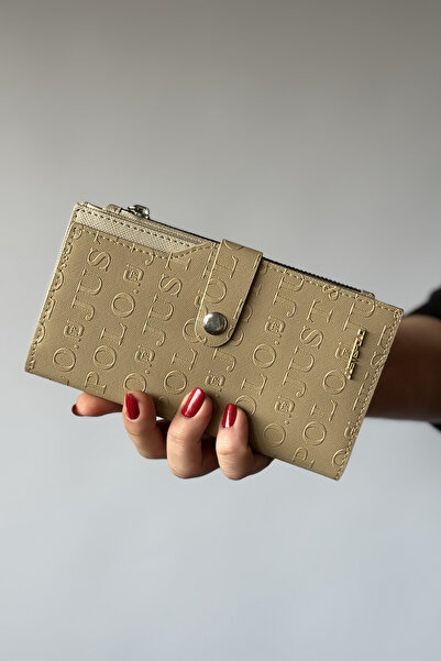 Just Polo Large Size Horizontal Model Zippered and Covered Women's Wallet Sui...