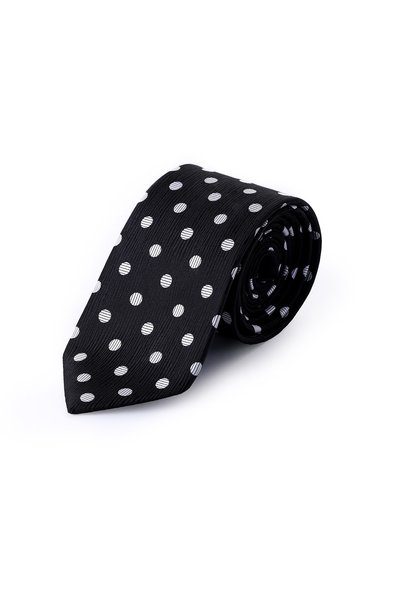 Hatemoğlu Black Patterned Classic Micro Tie