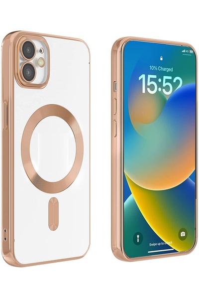UnDePlus Apple Iphone 12 Kılıf Magsafe Kamera Lensli Korumalı Şeffaf Silikon ...