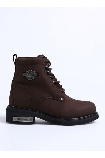 Harley Davidson Nubuck Dark Brown Men's Boots GIBSON