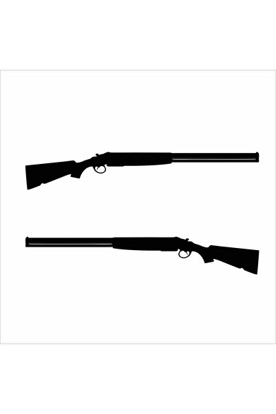 S&S HEDİYELİK EŞYA Pompalı Pubg 15x5 cm 2 Adet Silah Araba Sticker Araç Oto M...