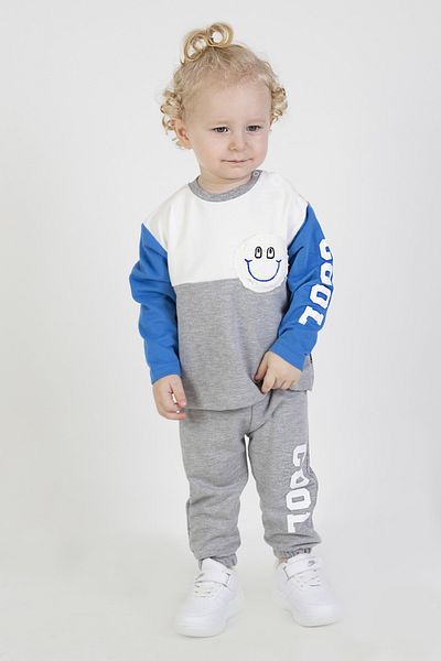 Harika KIDS Baby Boy & Child Two Thread Fabric Medium Thickness Knitted Basic Bottom Top Tracksuit Set