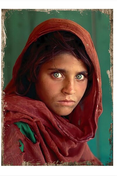 Bedeko Orta Asya Kadın Hediyelik Ahşap Tablo 18cm X 27cm