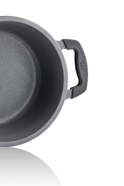 Taç Bella Glass Lid Cast Βαθιά Κατσαρόλα 24 cm Γκρι
