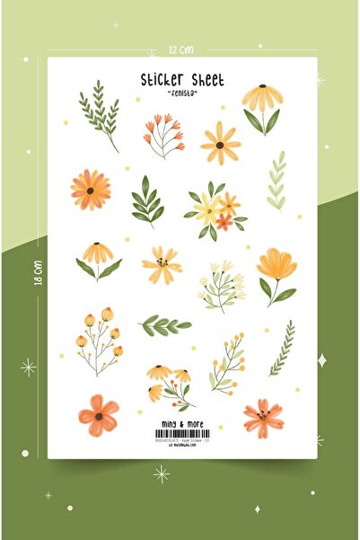 MuslimWalk Fenista – Çiçek Temalı Sticker Seti #121