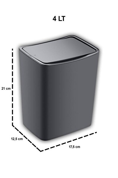 sürmene çarşı avm Touch Çöp Kovası 4 Litre mıknatıs Kapak