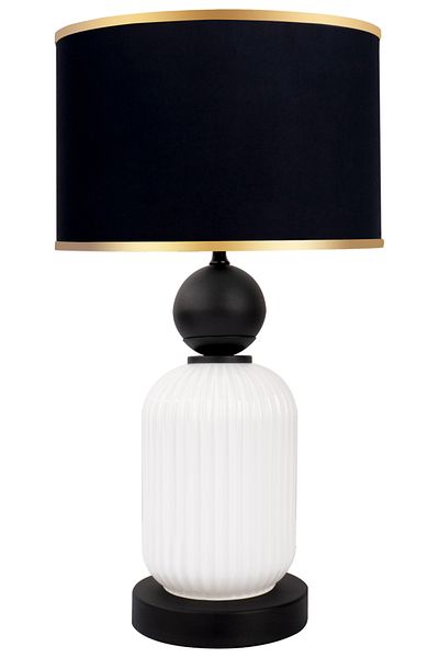 MINIMAL ETICARET VE BILGI TEKNOLOJILERI Lotus Opal Black - White Glass Lampshade