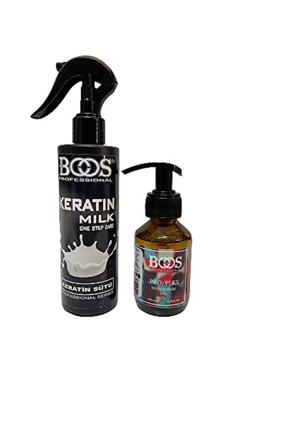 PRO BOOS PROFESSIONAL 250 مل حليب الكيراتين + 100 مل برو/بلكس واقي للشعر