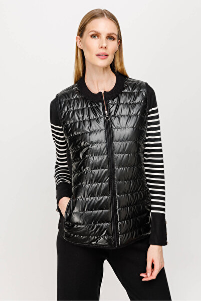 Butik Triko Knitwear Combined Quilted Vest