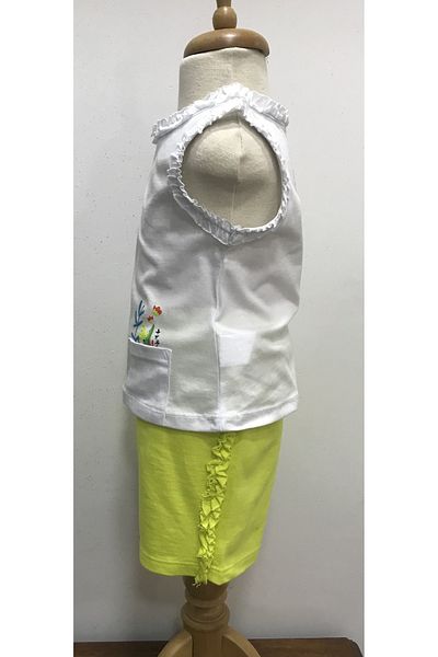 Çikoby Baby Girl Ruffle Sleeveless Shorts Suit