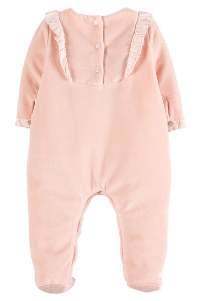 İDİL BABY Embroidered Velvet Jumpsuit