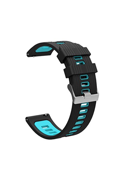 AktarMobile Redmi Watch 3 Active Uyumlu Silikon Kordon Çizgili Spor Tasarım R...