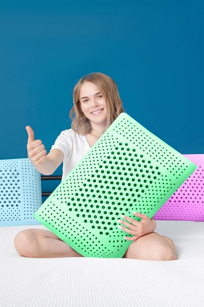 Viscofoam Air Therapy Air Channel Orthopedic Pillow Visco Pillow Green 60X40X16Cm