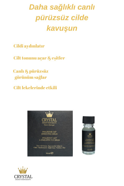 Crystal Güzellik Hyaluronik Asit Lekede Etkili Serum 10ml
