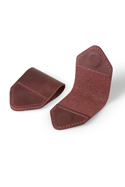 LONDO علامة كتاب مغناطيسية مصنوعة يدويًا من الجلد الطبيعي (مجموعة من 2)